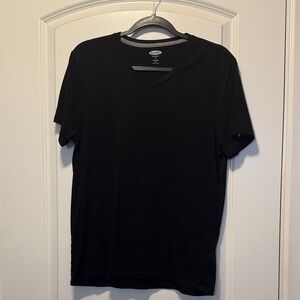 Old Navy Men's Black Short Sleeve V-Neck Tee